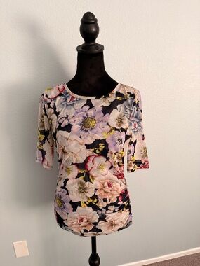 Floral sheer blouse